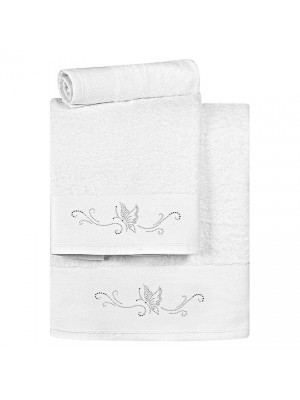 Bath Towel Set in a box (3pcs) - 70X140cm + 50X90cm + 30X5cm